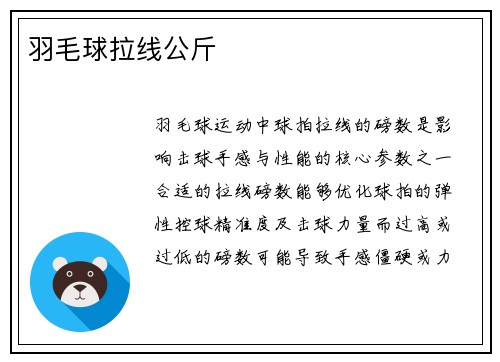 羽毛球拉线公斤